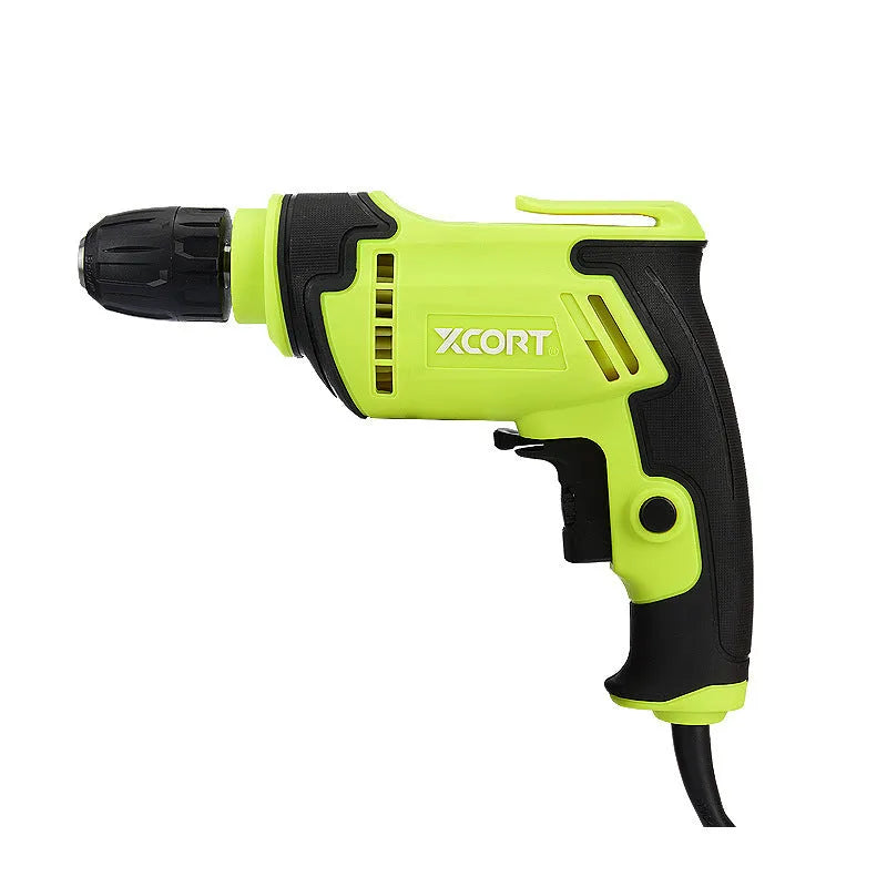 Pistol grip electric drill with 450W motor and 10mm chuck for wood and metal drilling