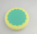 Hair removal sponge in heart shape with water drop and circular options for painless cream application
