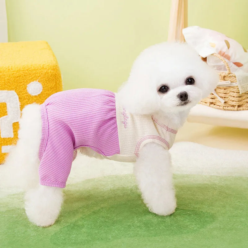 Fashion personalized puppy pajamas clothes in gray for dogs made of soft polyester fabric