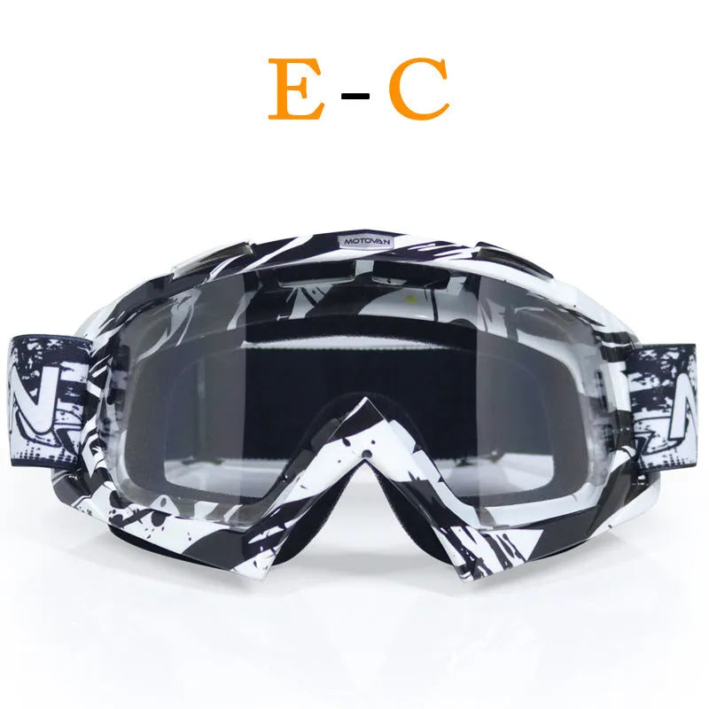 Unisex off-road goggles with ABS frame and interchangeable lens in a vibrant colour