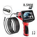 8.5mm dual-lens endoscope inspection camera with snake pipeline and hard wire cable options