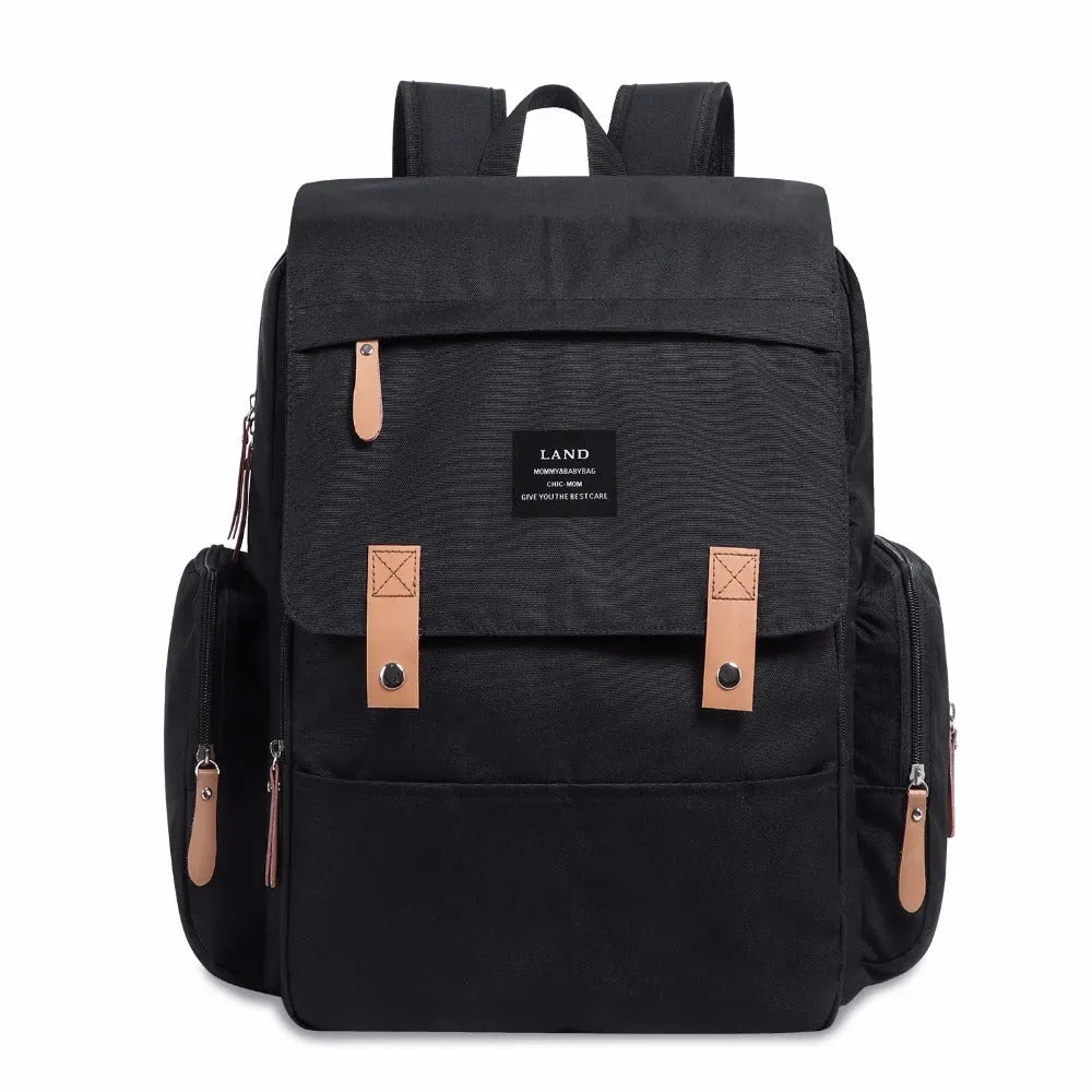 LAND Mommy large oxford cloth diaper backpack with changing mat in multiple colour options