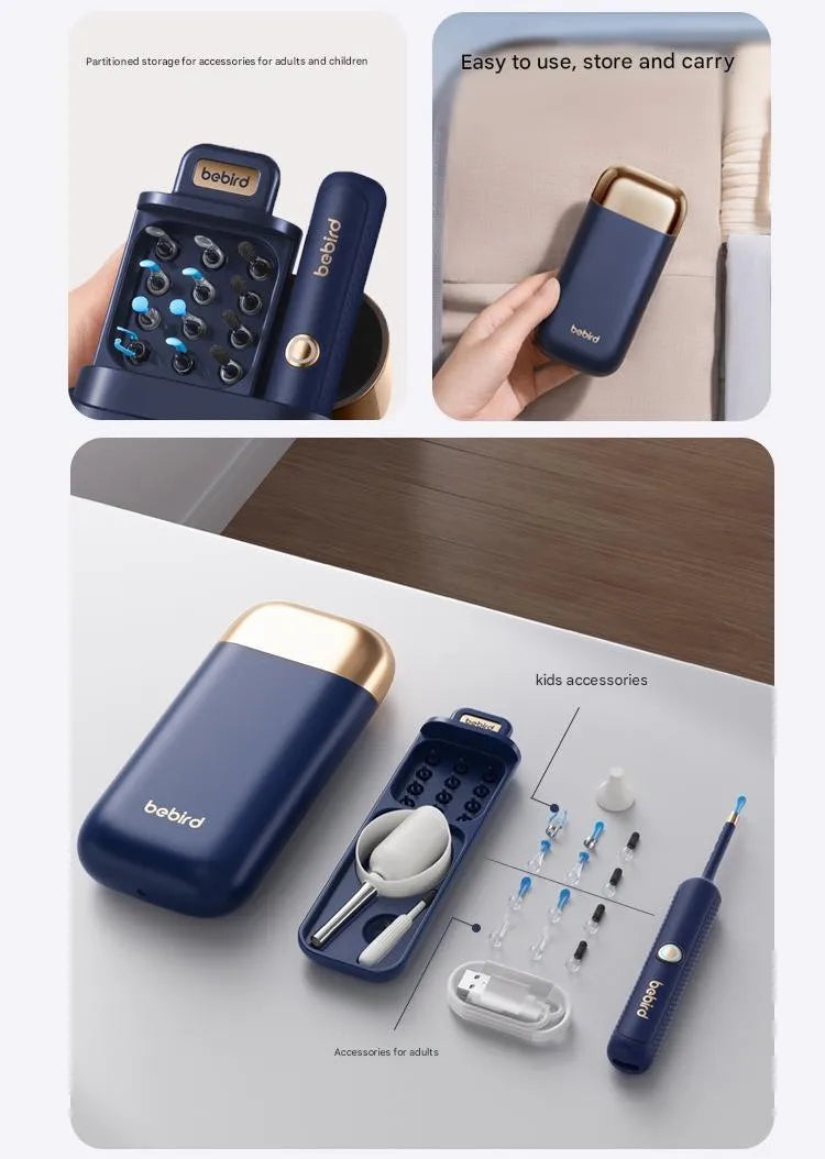 Bebird 3Plus smart visual ear scoop wireless WiFi ear cleaning set with camera in blue
