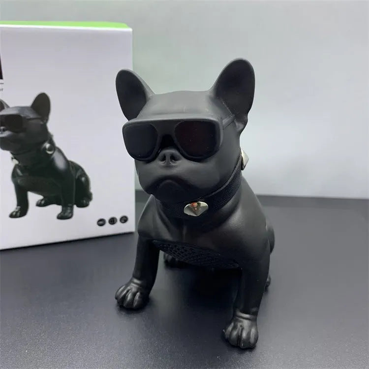 Mini Full Body Bulldog Bluetooth Speaker in black, red or white colour options
