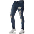 JAMAL skinny denim jeans for men in blue colour, Asian fit cotton stretch trousers