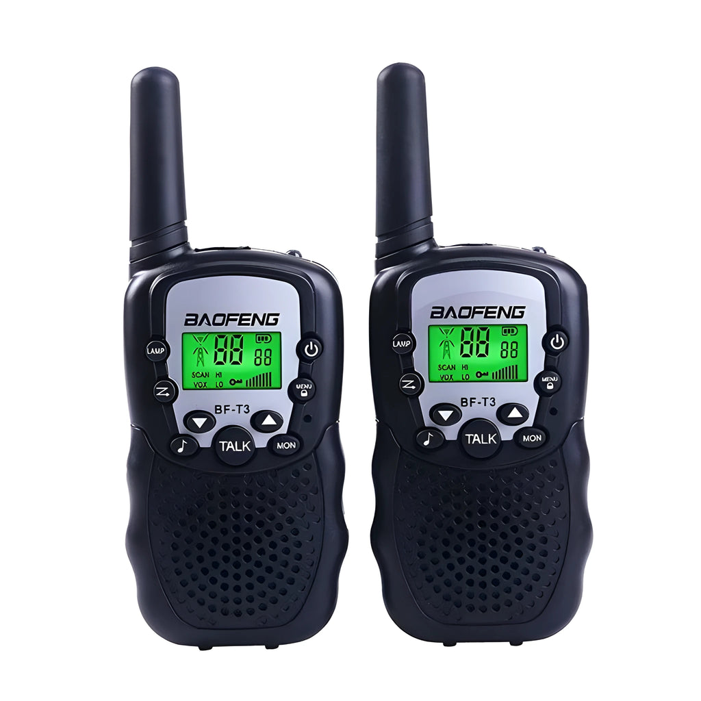 Child's handheld walkie talkie with 22 channels and multiple colour options