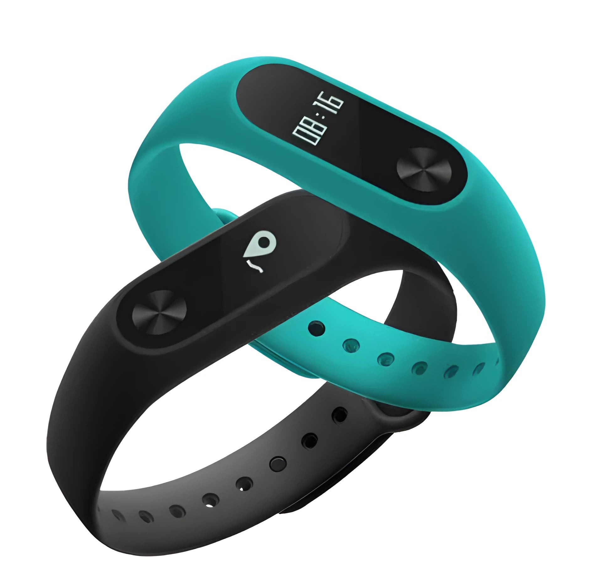 Xiaomi Mi Band 2 black fitness tracker with OLED touchscreen display on wrist