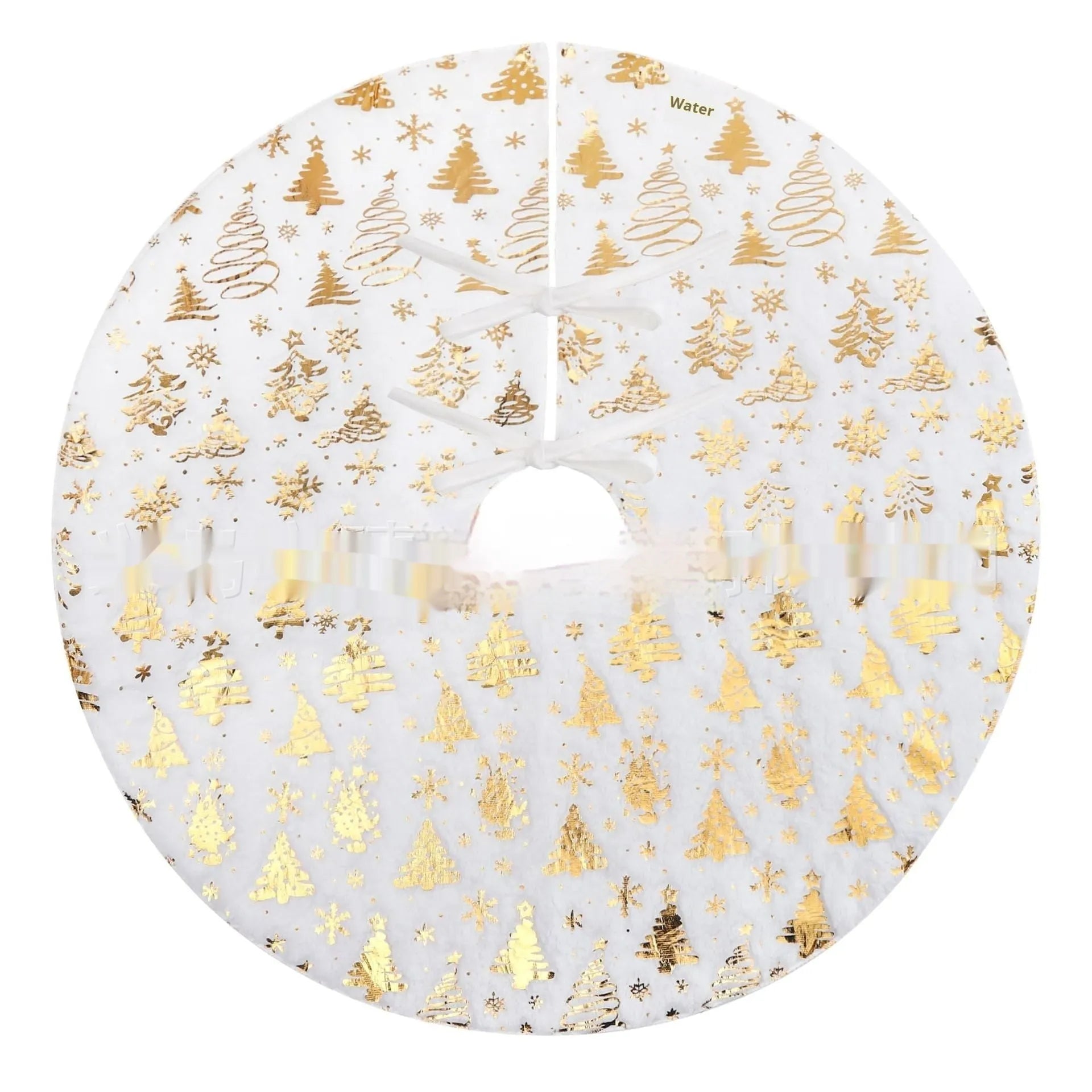 Christmas tree group design plush doormat with snowflake motifs in multiple size options