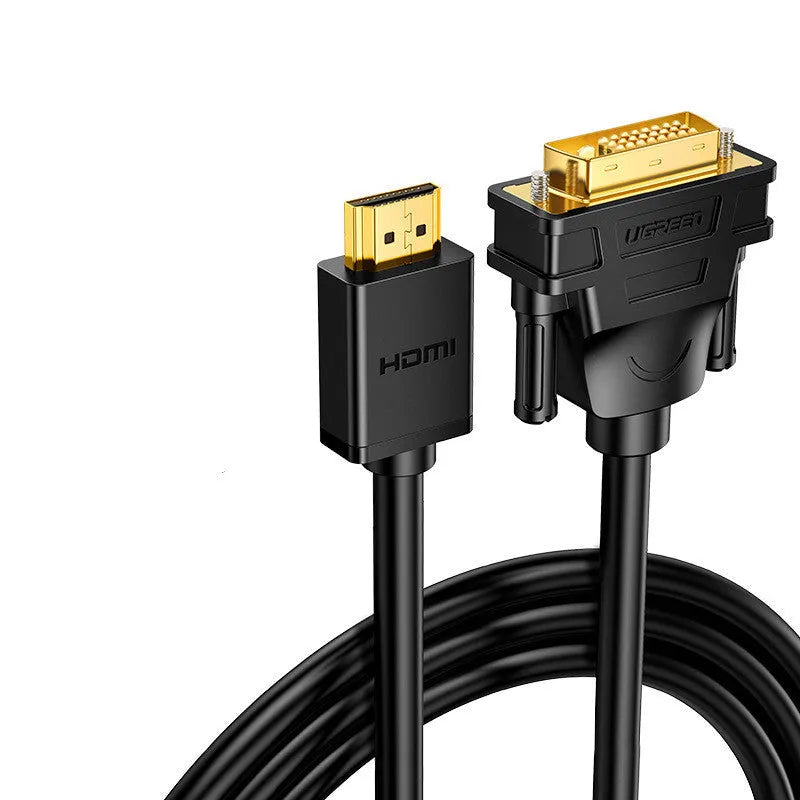 HDMI to VGA converter adapter cable showing HDMI and VGA connectors, available in multiple lengths