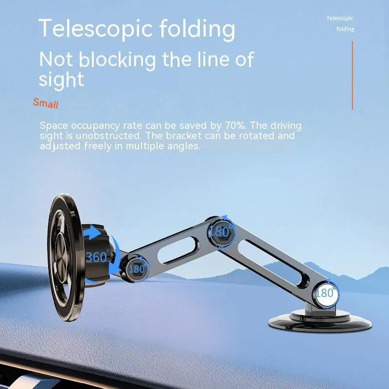 All-metal magnetic car phone holder with magnetic rings in four colour options