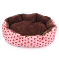 Soft fleece pet warm bed for cats in pink colour measuring 35x30cm