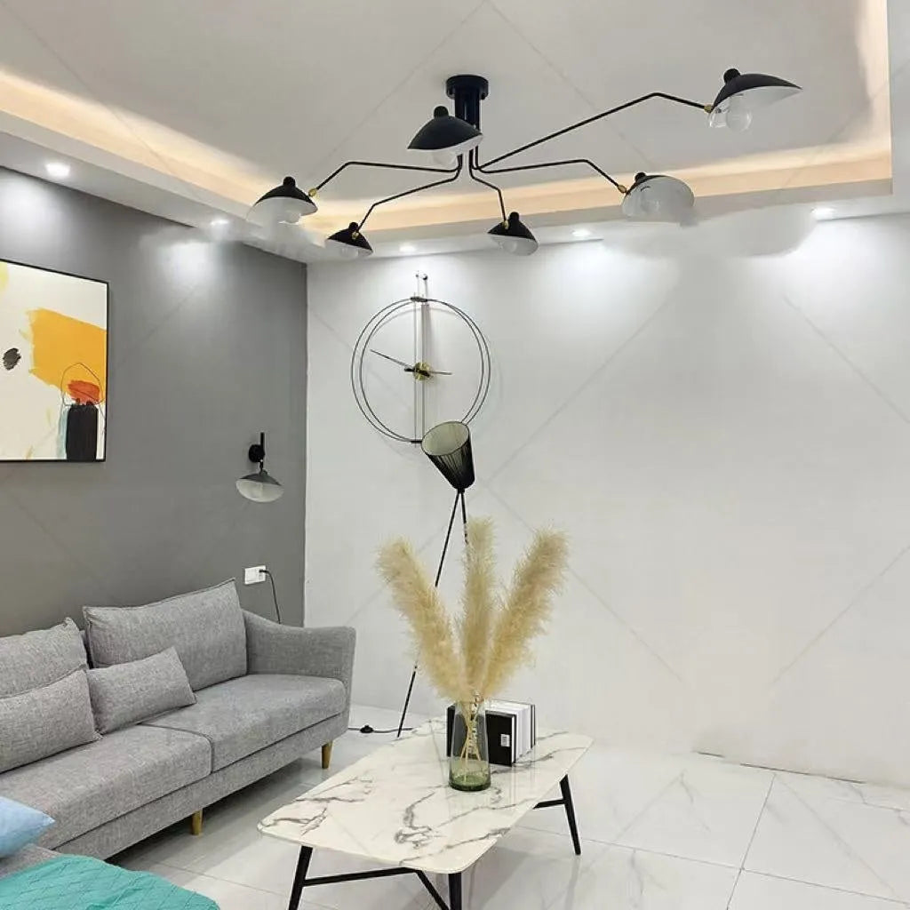 Nordic ceiling lamp with 3 heads size 185CM for bedroom or dining room warm light