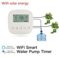 Graffiti smart home rechargeable sprinkler timer with WiFi timing, solar panel, and USB charging