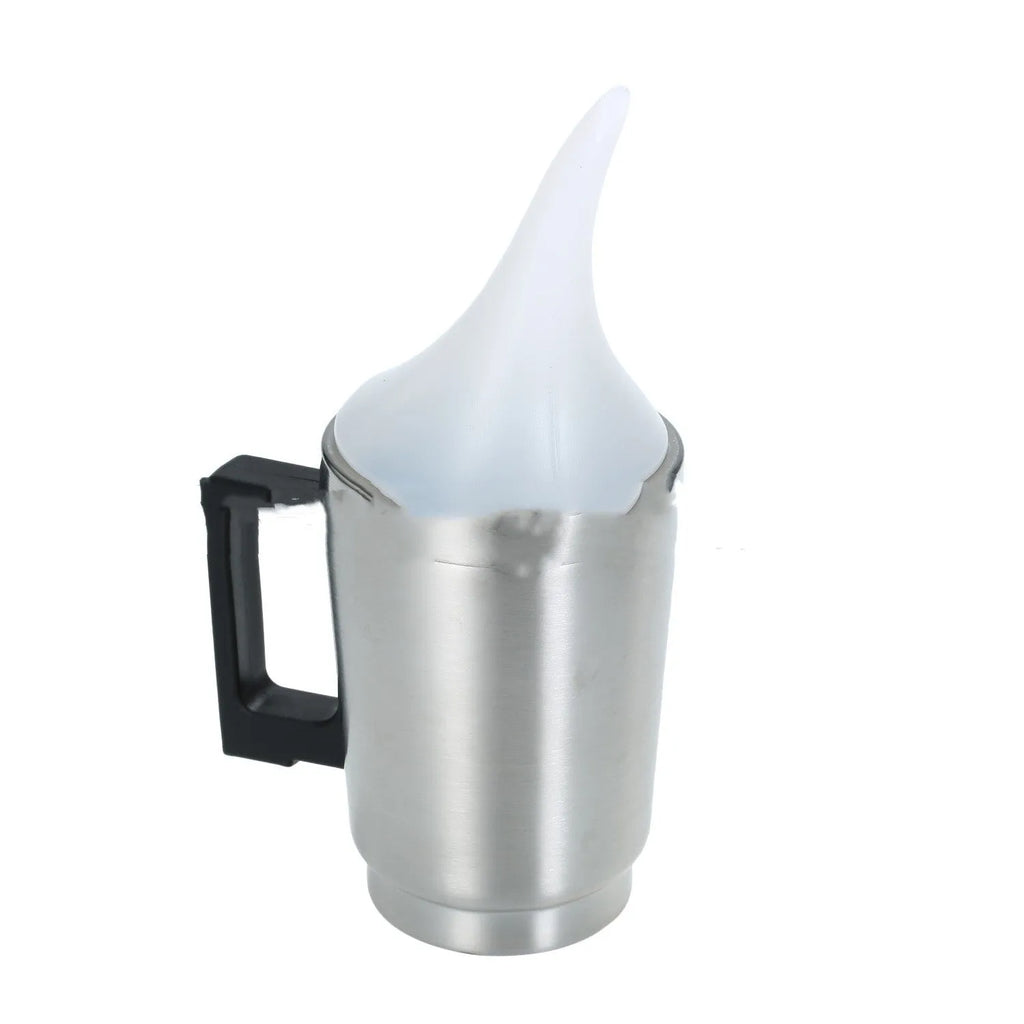 Automobile headlight renovation kit showing stainless steel polishing cup, elbow cover, funnel, and a power adapter.
