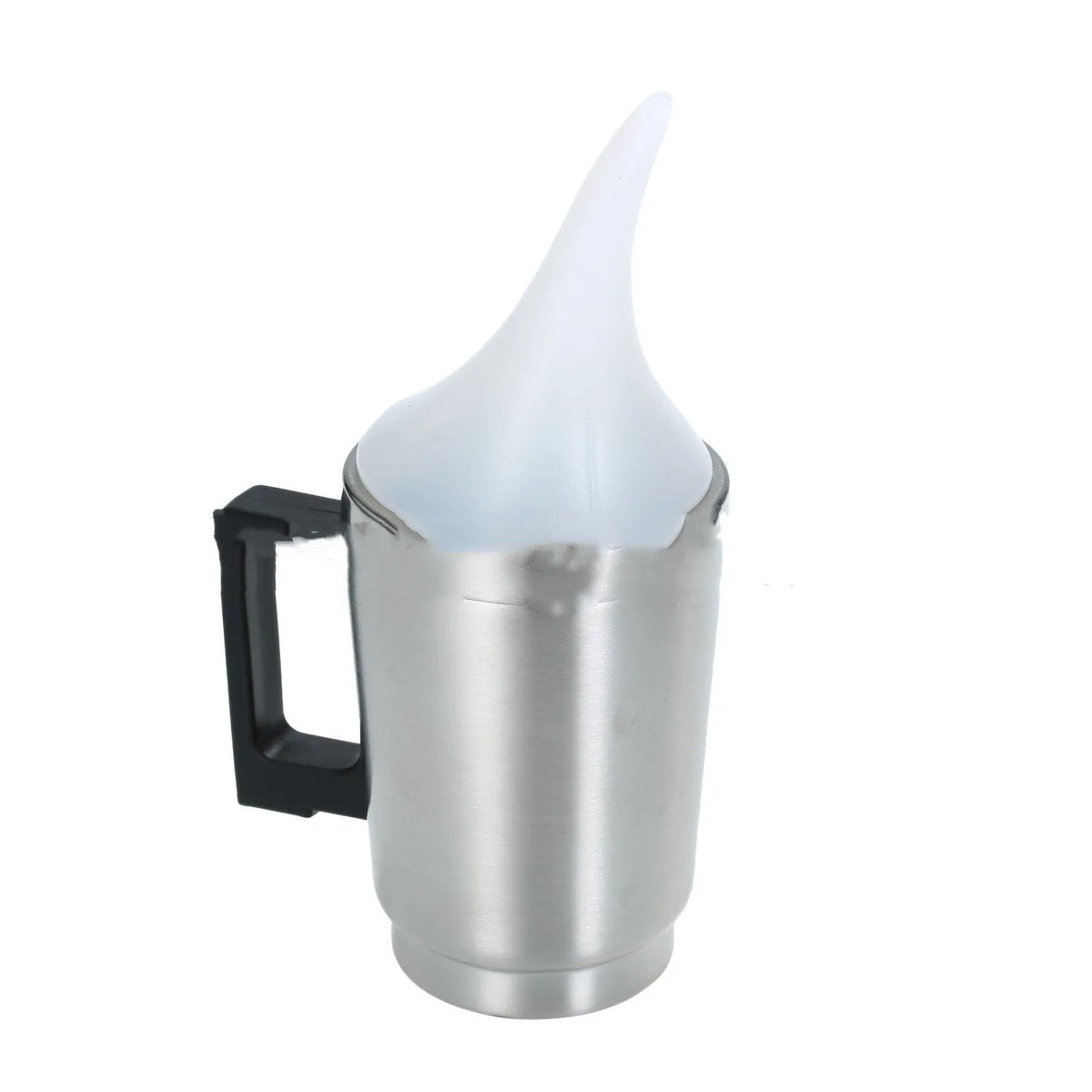 Automobile headlight renovation kit showing stainless steel polishing cup, elbow cover, funnel, and a power adapter.