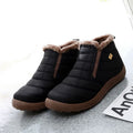 Winter men's cotton high-top shoes with fleece lining in black, suitable for hard ground