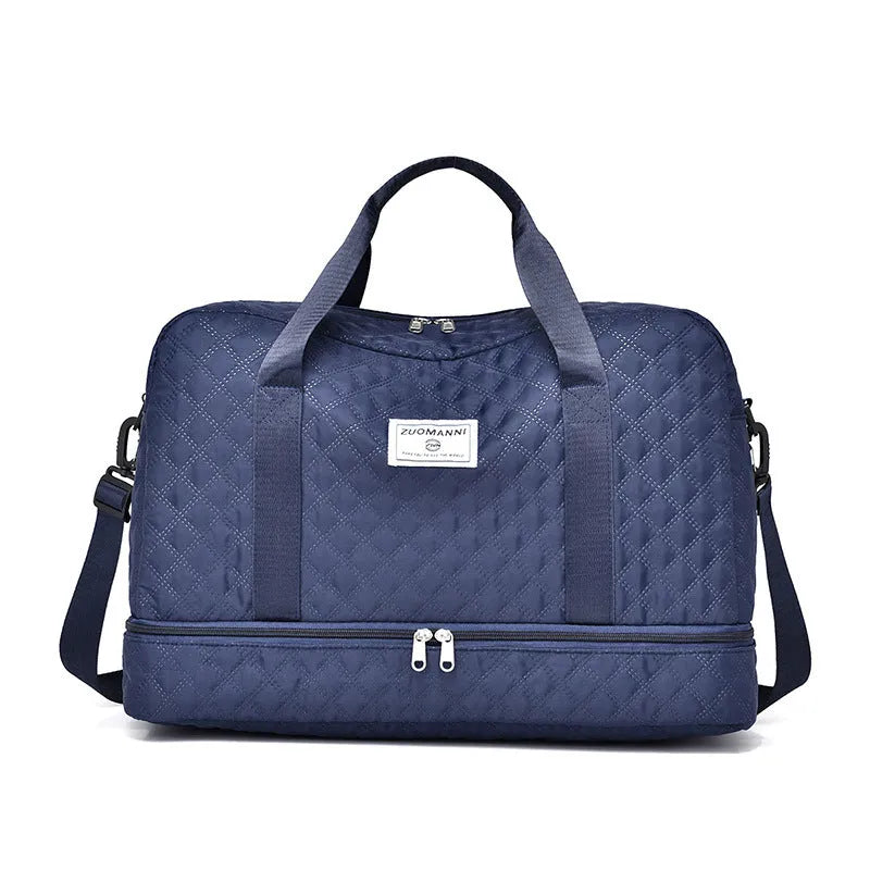 Oxford cloth large capacity buggy travel bag in a choice of colours including black and haze blue.