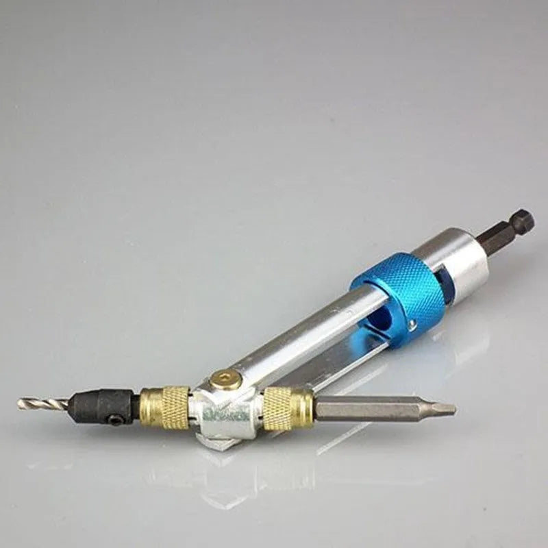 Half Time Drill driver kit with swivel head and selection of Phillips, flathead, and countersink bits
