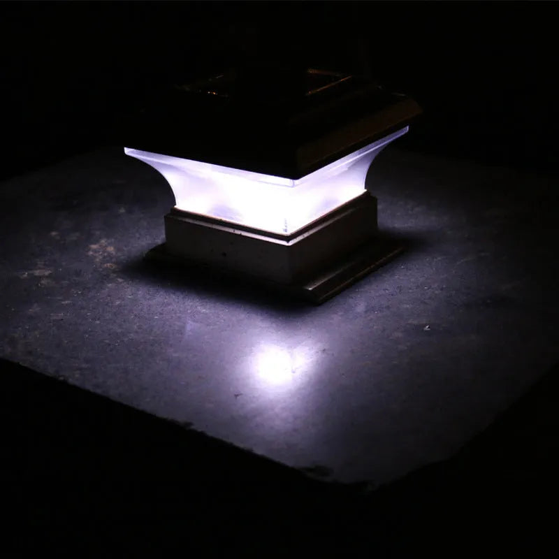 Outdoor solar column headlight XNZ-0012 with LED, IP44, white light option, 145x145x130mm