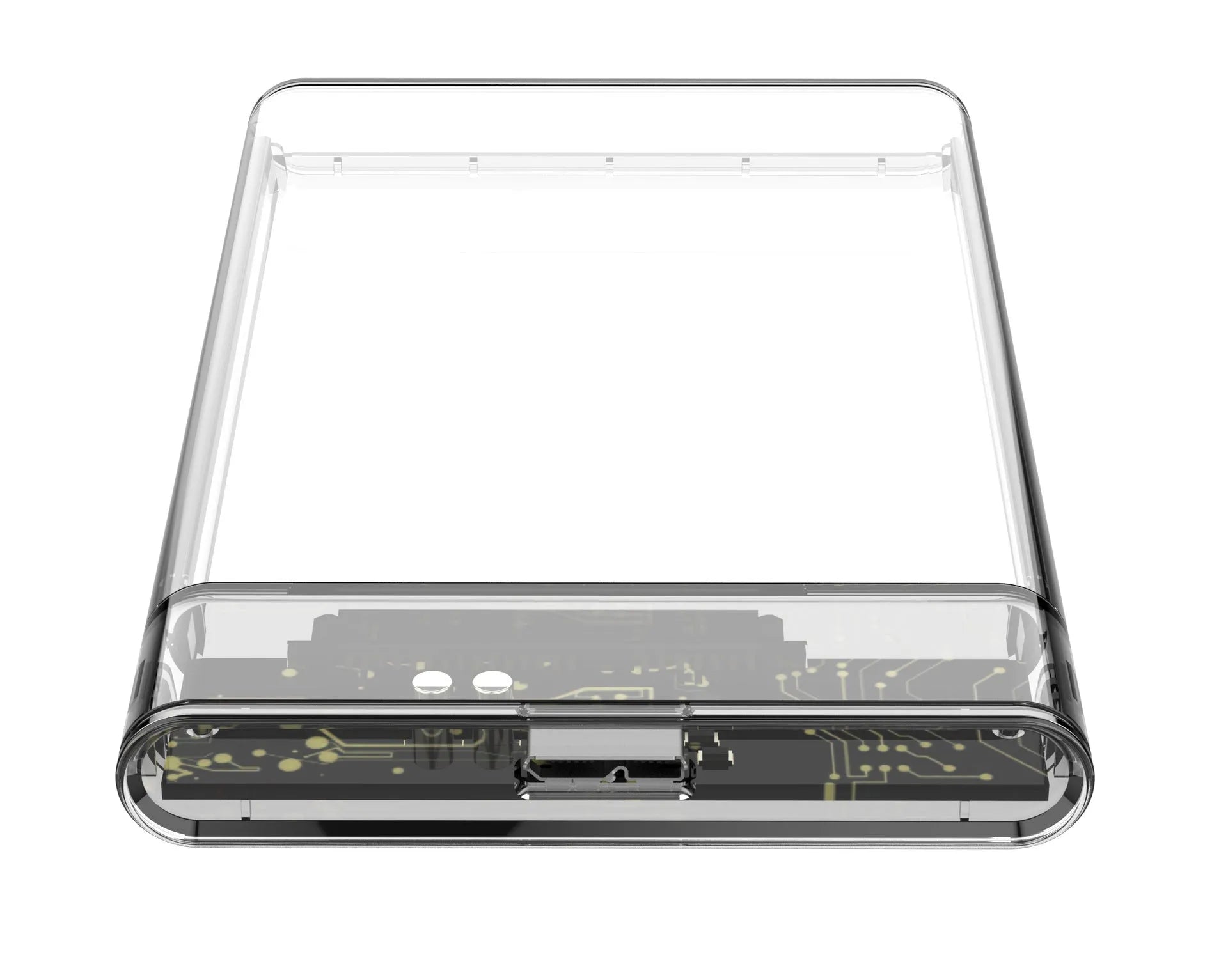 Transparent PC hard disk box for 2.5-inch SATA drive up to 4TB USB 3.1 grey