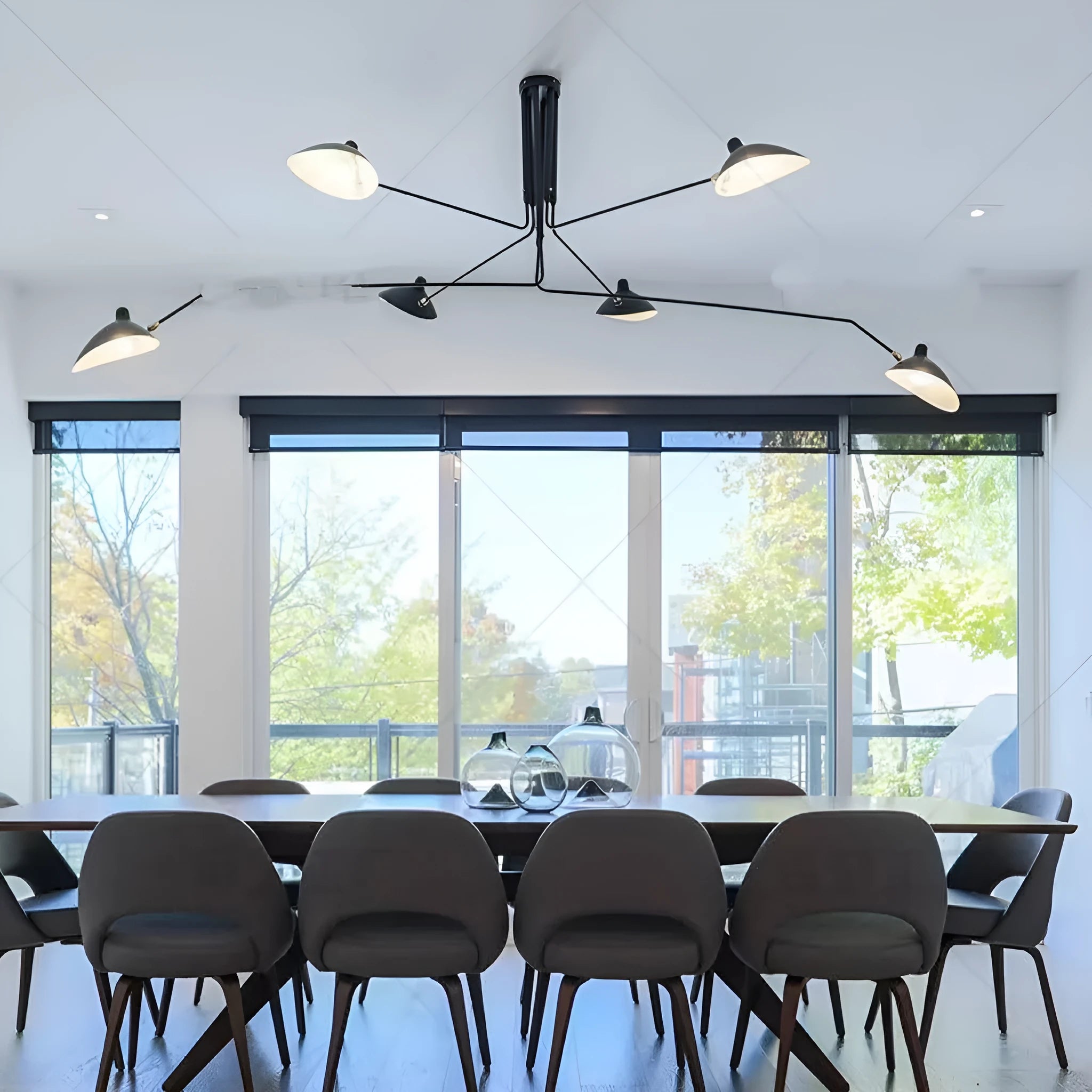 Nordic ceiling lamp with 3 heads size 185CM for bedroom or dining room warm light