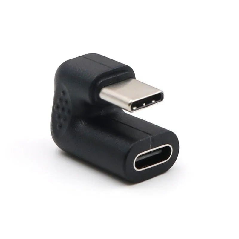 U-Bend plastic male to female adapter cable with four adapter pieces for mobile phones and tablets