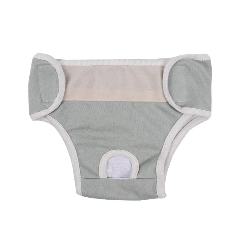 Dog physical safety pants in breathable pure cotton with elasticated waist, light blue colour