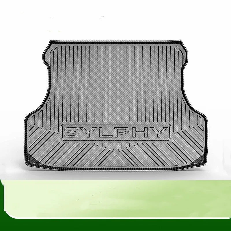 Black carbon fibre pattern TPE car trunk pad for vehicle boot protection