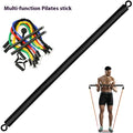 Two-segment push-and-pull fitness resistance bar for strength training exercises