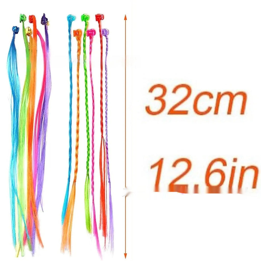 South Korea children's ins style twist braid barrettes rainbow colour series bow shape 12 pack