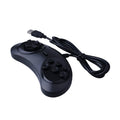 Black Sega USB PC game controller with 1.8 metre cable on desk