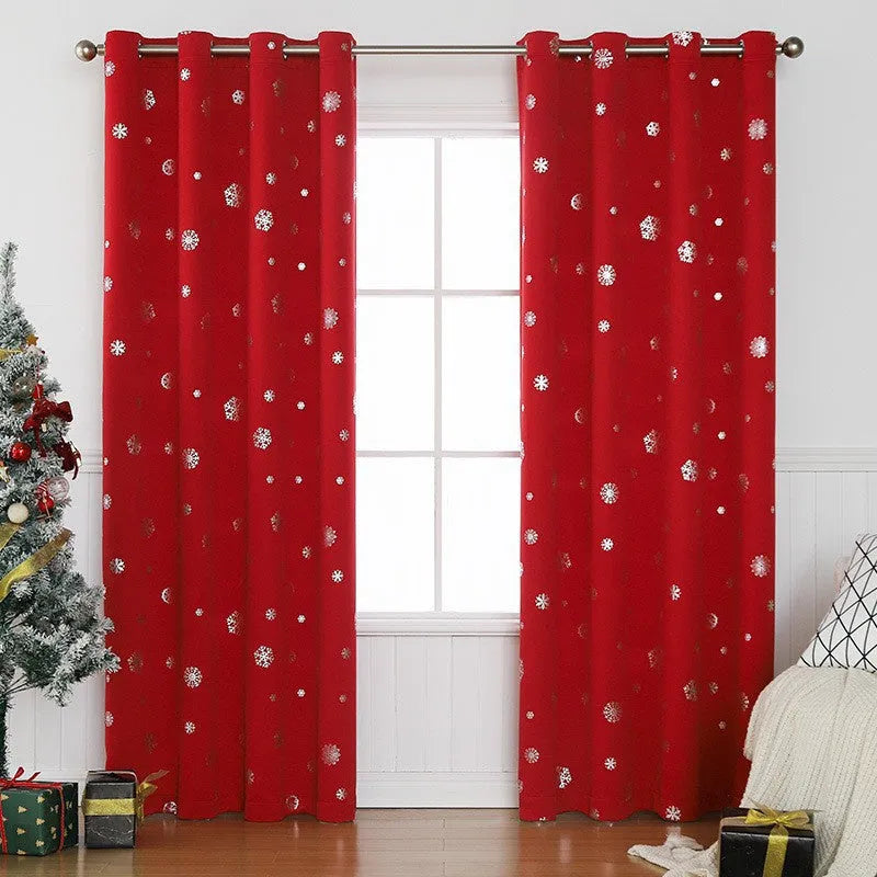 Snowflake pattern shade cloth curtain in polyester fabric with high shading properties