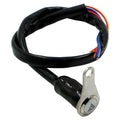 Black stainless steel double flashing motorcycle switch with light ring and 7mm aperture