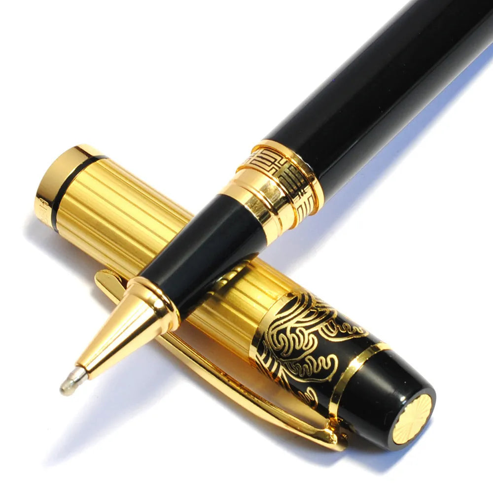VITNAT metal ballpoint pen with hollow pattern design and black ink 0.5mm point