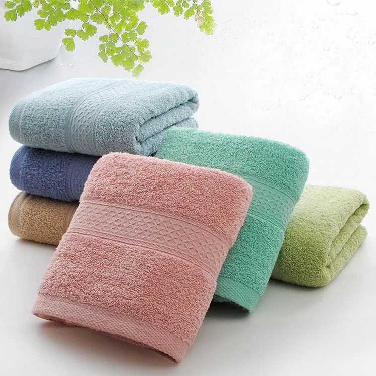 Cotton blend bath and beach towel in Apple Green colour with thickened texture
