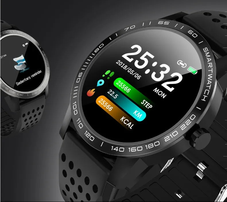 T2 smart bracelet with colour screen showing fitness stats on wrist