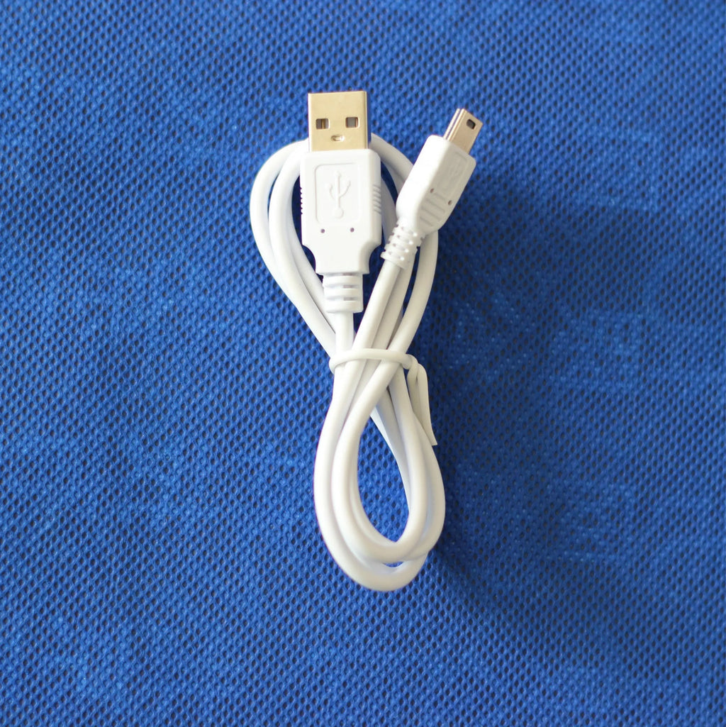 Elbow USB data cable with angled connector in Mini 5P and Micro 5P types Black and White