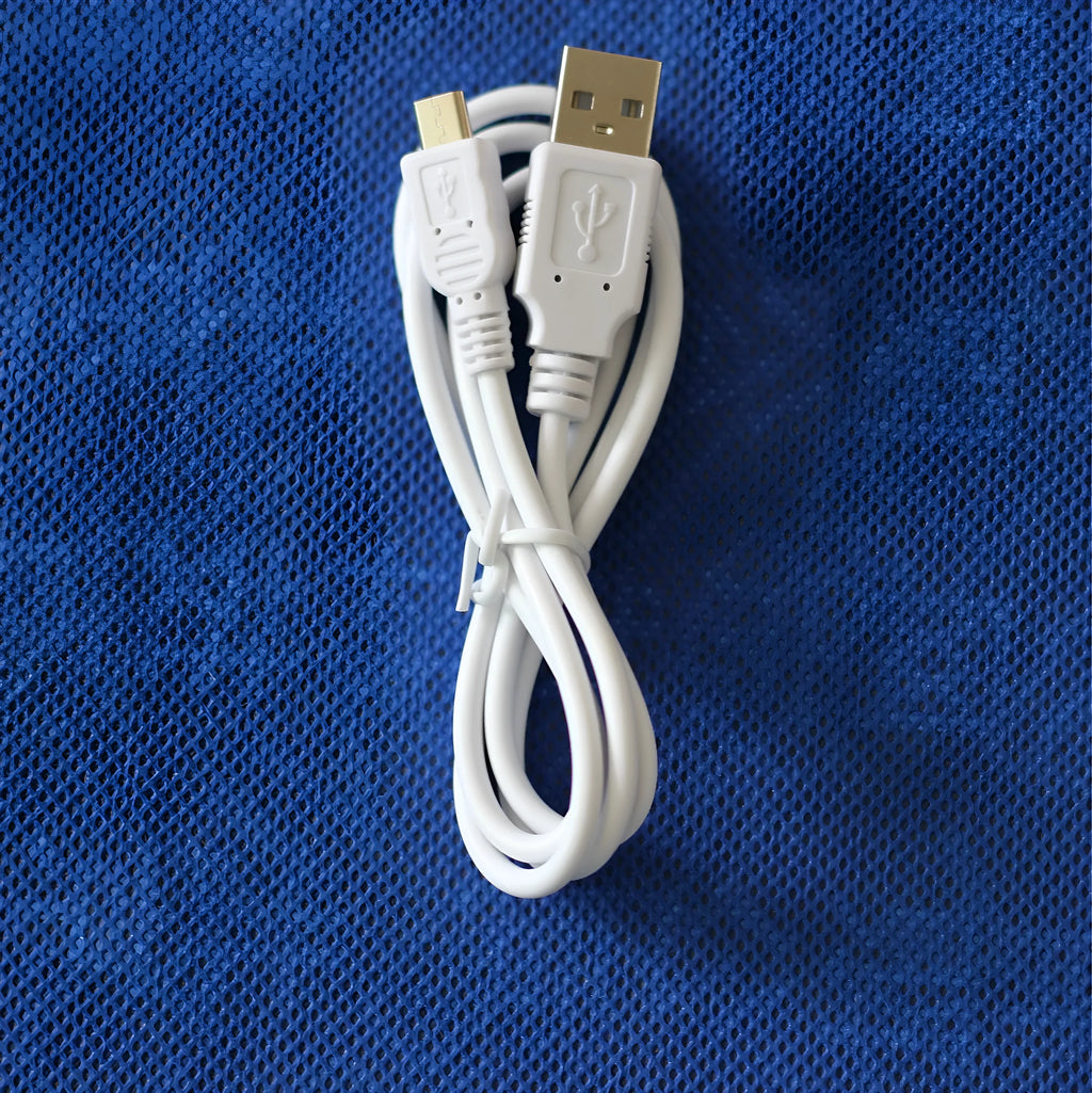 Elbow USB data cable with angled connector in Mini 5P and Micro 5P types Black and White