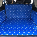 Waterproof dog car seat cover 130x150x55cm for rear double seats with safety belt and zipper access