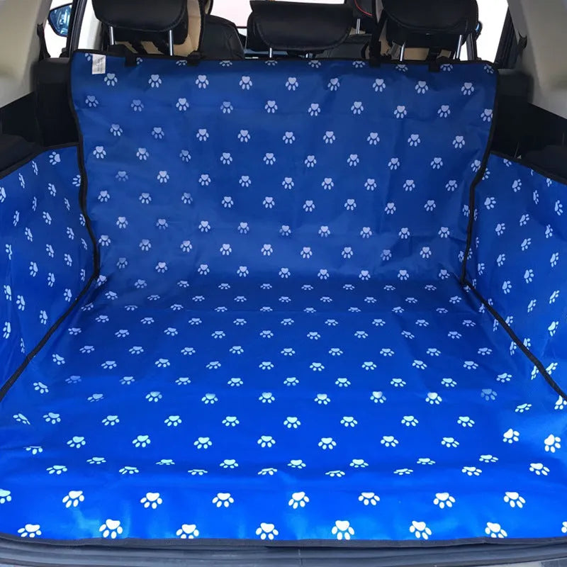 Waterproof dog car seat cover 130x150x55cm for rear double seats with safety belt and zipper access
