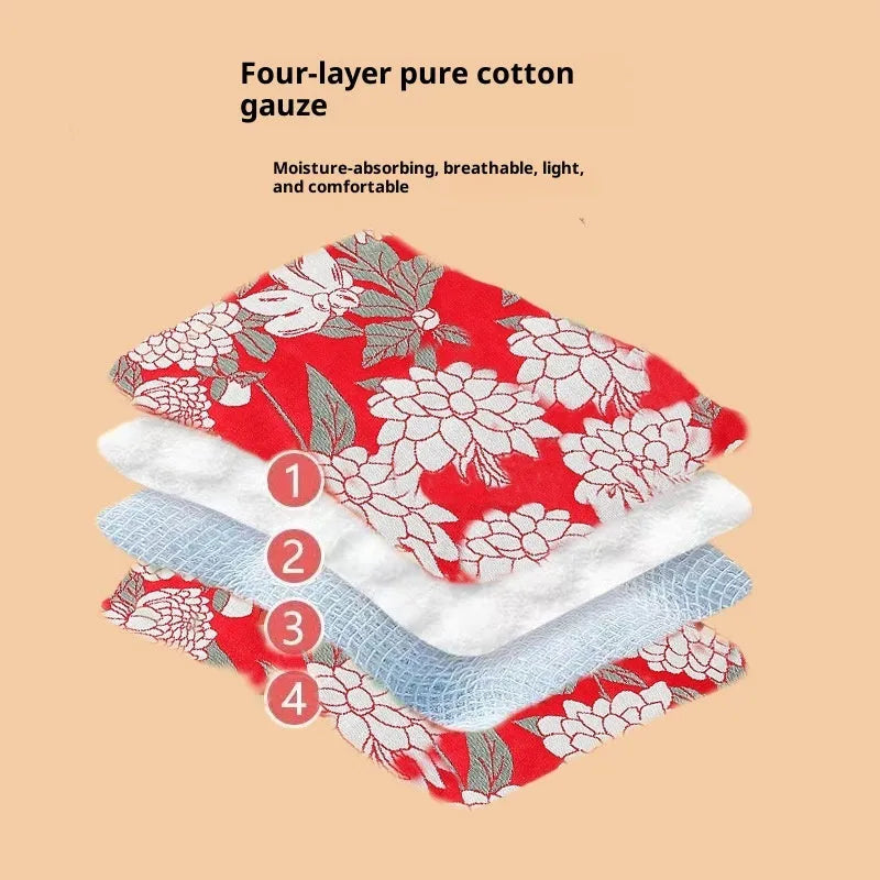 Class A pure cotton gauze square towel 40x34cm hanging handkerchief for face washing