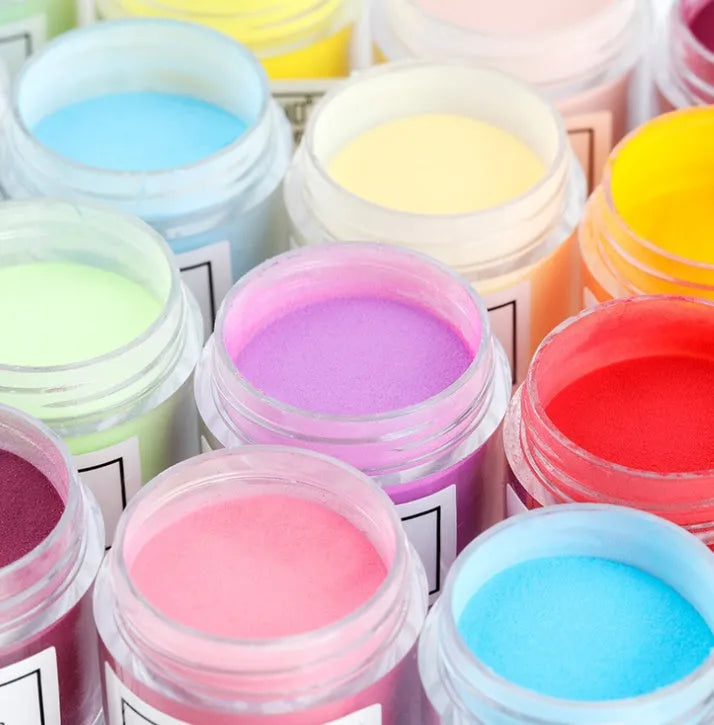 10ml nail polish powder bottle for natural nails with shade code label