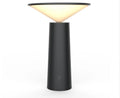 Black USB LED table lamp with touch sensor controls and adjustable lamp head for reading