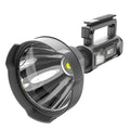 Black camping rechargeable LED searchlight 25W 6600mAh ABS with hand-pressure generator