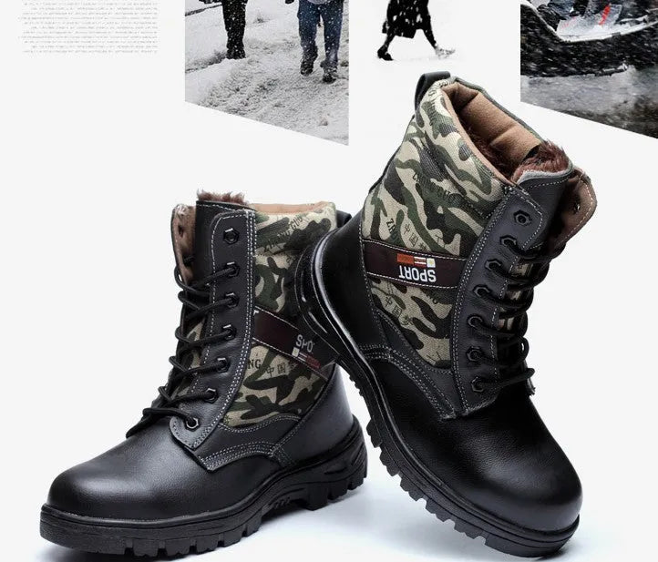 Men's cotton ankle boots in cotton colour with rubber sole