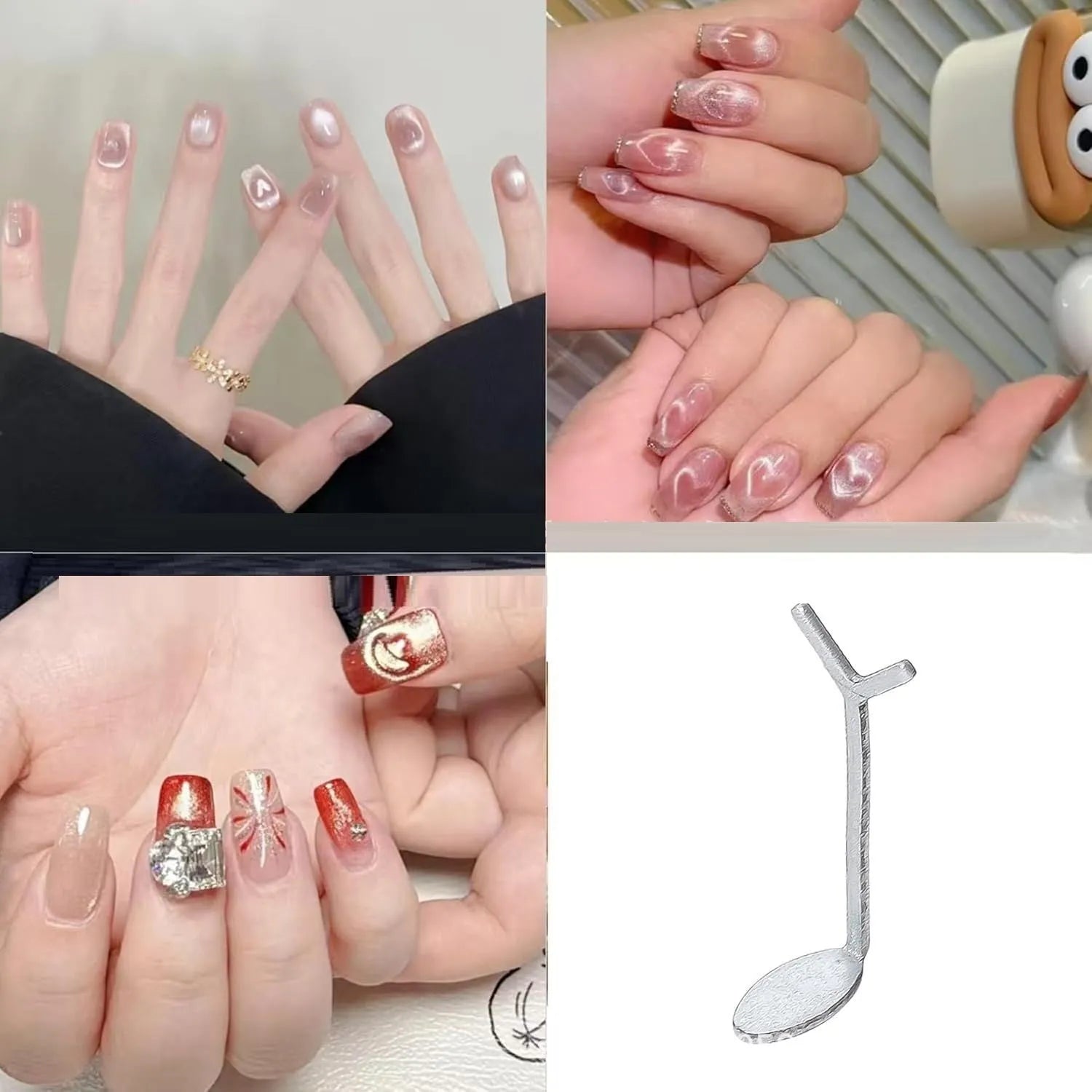 Double-headed magnetic rod for cat eye gel nail polish in Suit colour, plastic handmade nail art tool