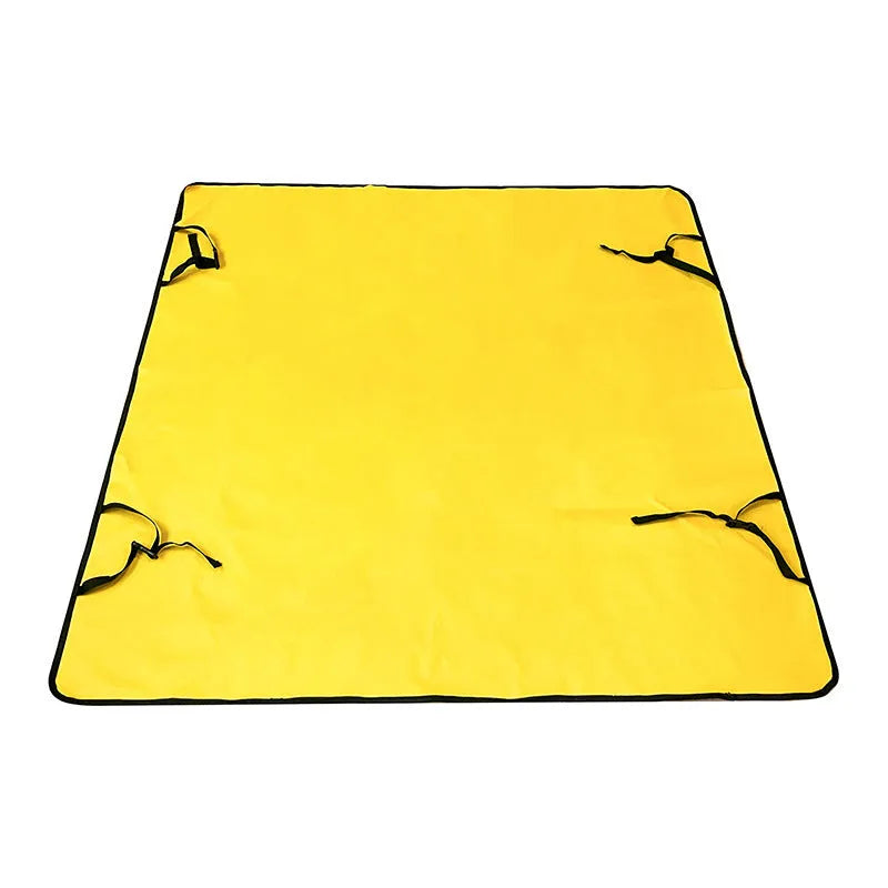 Water resistant cloth car pet mat for the rear seat, shown in a grey dog footprint print design.
