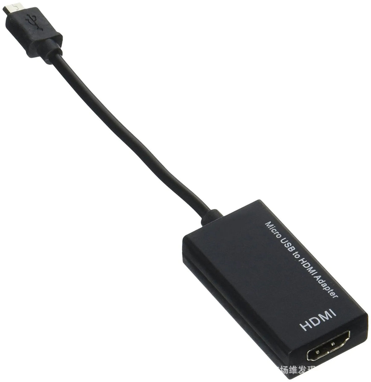 Black HD to HDMI adapter cable with gold-plated connectors for camera to TV connection