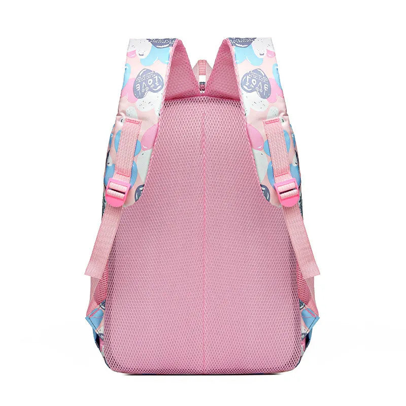 Student backpack with air pillow belt system in Oxford cloth construction showing blue colour option