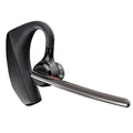 Black plastic Bluetooth sports headphones with a large battery and USB port.